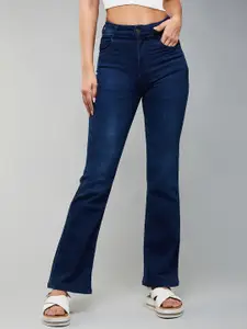 Miss Chase Women Wide Leg High-Rise Clean Look Stretchable Jeans