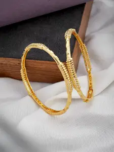 ATIBELLE Set Of 2 Gold-Plated Bangles