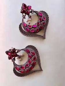 ATIBELLE Silver-Plated Contemporary Chandbalis