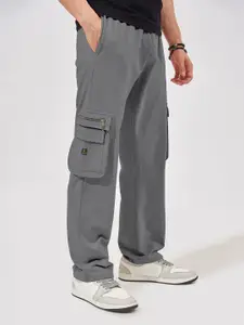 Maniac Men Cotton Oversized Cargo Track Pants