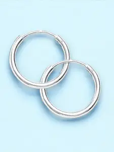 Taraash 92.5 Sterling Silver Circular Hoop Earrings