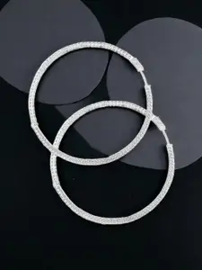 Taraash 925 Sterling Silver Circular Hoop Earrings