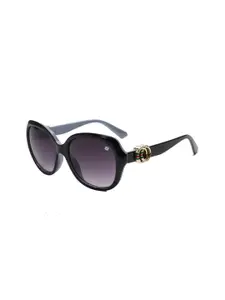 DressBerry Women Grey Wayfarer Sunglasses with UV Protected Lens TH224246 Grey