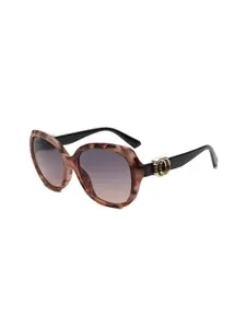 DressBerry Women Grey Oval Sunglasses with UV Protected Lens TH224246 Tiger