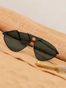 Mast & Harbour Men Black Oversized Sunglasses with UV Protected Lens M&HSG-03