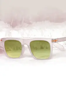 Mast & Harbour Men Green Wayfarer Sunglasses With UV Protected Lens M&HSG