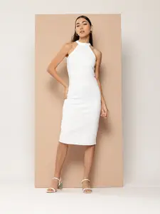 Chemistry Halter Neck Bodycon Midi Dress