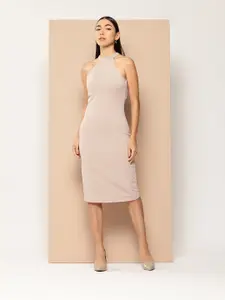Chemistry Halter Neck Bodycon Midi Dress