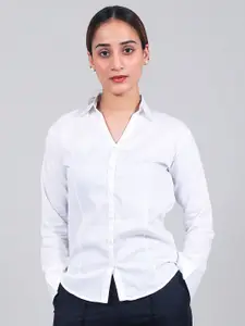 BLUEBIRD Classic Spread Collar Long Sleeves Opaque Casual Shirt