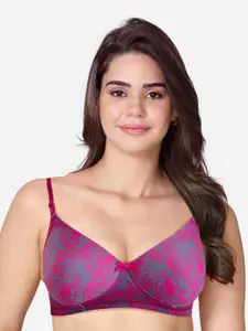 VStar Abstract Printed Medium Coverage All Day Comfort Lightly Padded T-Shirt Bra
