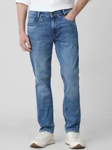 Mufti Men Mid-Rise Straight Fit Heavy Fade Stretchable Jeans