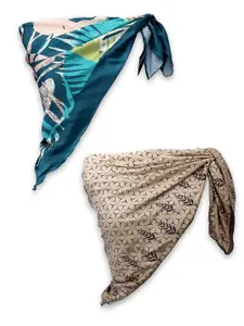Leeza Store Women Pack Of 2 Printed Scarves