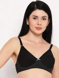 TOFTY Embroidered T-shirt Bra Full Coverage Non Padded Spacer Cups All Day Comfort