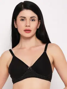 TOFTY Embroidered T-shirt Bra Full Coverage Non Padded Spacer Cups All Day Comfort