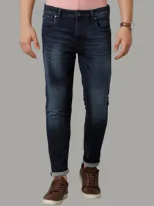 Voi Jeans Men Comfort Skinny Fit Low Distress Heavy Fade Stretchable Jeans