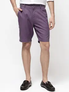 RARE RABBIT Men Mid Rise Linen Shorts