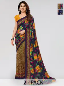 ANAND SAREES Selection Of 2 Ethnic Motifs Printed Sarees