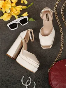 Flat n Heels Square Toe Platform Heels