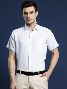 Hancock Men Slim Fit Pure Linen Formal Shirt