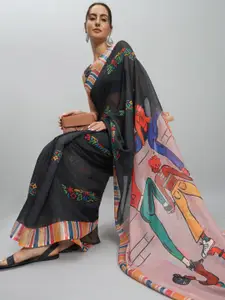 RACHNA Geometric Printed Saree