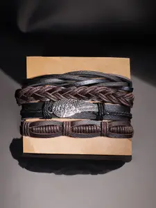 The Roadster Lifestyle Co Men Set Of 4 Adjustable Wrap Bracelets