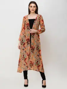 MINOS Floral Printed Longline Sheer Shrug