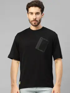 Royal Enfield Motoverse Typography Printed Drop Shoulder Pockets Oversized T-shirt