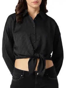 GUESS Printed Spread Collar Casual Shirt