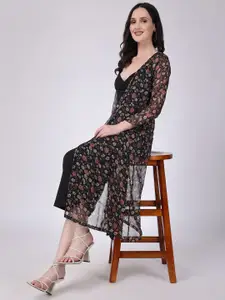 SCORPIUS Women Printed Longline Shrug