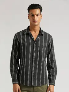 Pepe Jeans Vertical Striped Pure Cotton Twill Casual Shirt