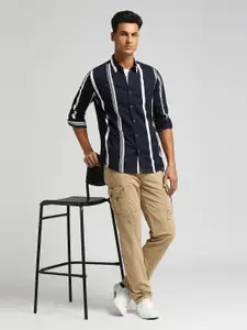 Pepe Jeans Vertical Striped Pure Cotton Twill Casual Shirt