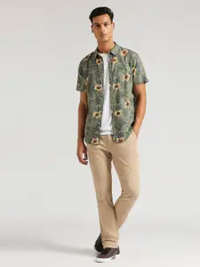 Pepe Jeans Floral Opaque Printed Cotton Modal Casual Shirt