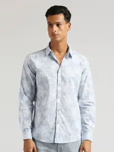 Pepe Jeans Floral Opaque Printed Pure Cotton Casual Shirt