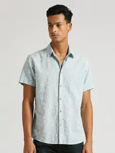 Pepe Jeans Floral Printed Pure Linen Casual Shirt