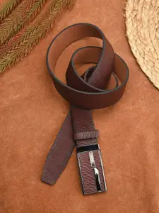 BuckleUp Men Textured Formal Belt