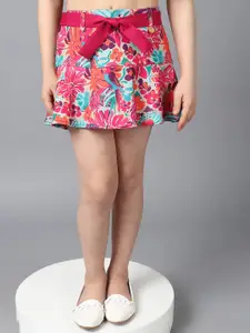 One Friday Girls Printed A-Line Mini Skirt