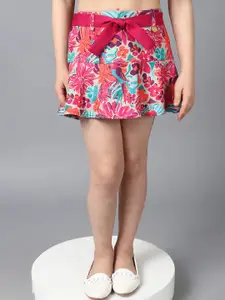 One Friday Girls Floral Printed Mini Skirt