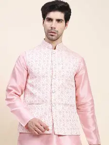 Aanys Culture Printed Woven Nehru Jacket