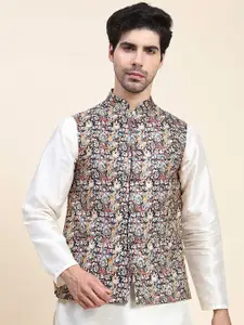 Aanys Culture Printed Mandarin Collar Nehru Jacket