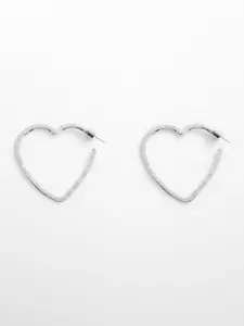MANGO Heart Shaped Half Hoop Earrings