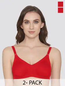 K LINGERIE Pack Of 2 Full Coverage T-shirt Bras With All Day Comfort