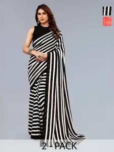 ANAND SAREES Selection Of 2 Georgette Printed Saree
