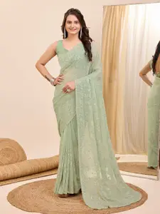 VAIRAGEE Floral Embroidered Saree