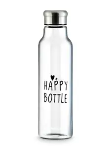 Freelance Transparent Single Glass Printed Water Bottle