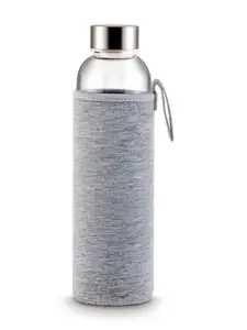 Freelance Transparent 2 Pieces Glass Solid Water Bottles 650 ml