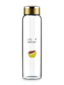 Freelance Transparent Single Glass Printed Water Bottle 1 L