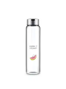 Freelance Transparent Single Glass Printed Water Bottle 1L