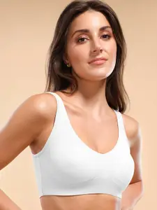 Enamor Full Coverage Lightly Padded Wirefree Cotton Everyday Bra With All Day Comfort