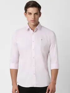 Van Heusen Sport Textured Spread Collar Cotton Slim Fit Casual Shirt