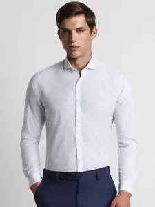 Peter England Slim Fit Geometric Printed Formal Shirt